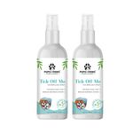 Pups & Paws Tick Off Me Tick Repellent Spray for Dogs & Cats 100 ml | Neem, Lemongrass and Cedarwood Oil | Fight Against Ringworms and Fungal Infections | for Puppies, Dogs, Kitten, Cats (Pack of 2)