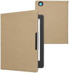 kwmobile Cover Compatible with Kobo Aura H2O Edition 2 - Case for E-Reader - Denim Look Fabric Flip Case - Beige