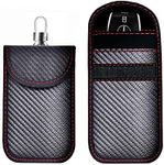 Faraday Pouch for Car Keys (2Pcs), Car Key Signal Blocker Pouch, Faraday Bag for Keyless Car RFID Blocking, Anti-Theft Remote Entry Smart Fobs Protection-5.16inch x3.16inch