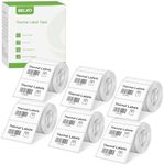 Thermal Labels for Nelko PM220 Label Maker, 2'' x 1.18'' (50x30mm) Thermal Sticker Label, Waterproof, Multi-Purpose Label Tape, Self-Adhesive Thermal Paper, 230 Labels/Roll, 6 Rolls (White)