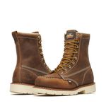 Thorogood American Heritage 8” Steel Toe Work Boots for Men - Full-Grain Leather with Moc Toe, Slip-Resistant Heel Outsole, and Comfort Insole; EH Rated, Trail Crazy Horse, 6.5