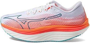 Mizuno Men's Wave Rebellion Pro Running Shoe, White/Silver, 12