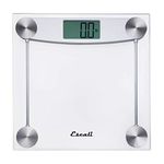 Escali E184 Glass & Chrome Bathroom Scale, 1 Count, Clear