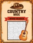 Country Music Word Search Large Print: 100 Puzzles All Time Favorite Country Music Stars, over 1500 Songs to find from Classic Legends and the Greats of Today