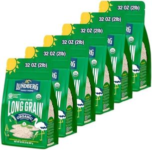 Lundberg White Rice, Regenerative Organic Certified, 6-Pack – Non-Sticky, Aromatic Long Grain Rice, Responsibly Grown in California, 32 Oz Ea