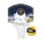 Wilson Mini NBA-Team Basketball Hoop, DENVER NUGGETS, Plastic