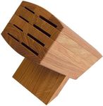 Kai Wasabi Traditional Wooden Knife Block - Premium Quality Oak - Space for 8 Knives, Can be Dismantled for Cleaning - Dimensions 31 x 18 x 34 cm
