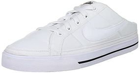 Nike WMNS Court Legacy Mule-White/White-Black-Gum Light BROWN-DB3970-100-6