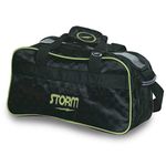 Storm 2 Ball Tote Checkered Bowling Bag- Black/Lime