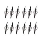 Hunting Broadheads, 12PK 3 Blades Archery Broadheads 100 Grain Screw-in Arrow Heads Arrow Tips for Crossbow and Compound Bow Black(Pack of 12)