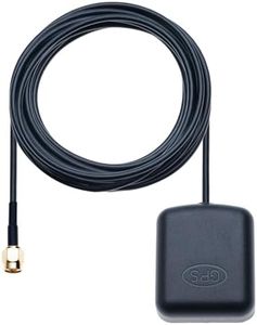 Antenna GPS per Auto con Connettore SMA Antenna Attiva con Cavo di prolunga da Modulo Impermeabile con Base Magnetica per Sistema di Navigazione, Autoradio, Unità Principale DVD Stereos (3 Metri)