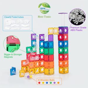 MEGAGONTILES Marble Run Set – 120-Piece Building Toy
