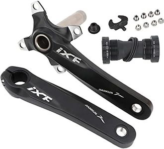 Goyappin Bike Cranksets, ixf Crankset with Bottom Bracket, 170mm 104 BCD Bike Crank Arm Set, for Road Mountain Bike(Black, 1 Pair)