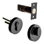 Security Solutions - Euro Locking Deadbolt Thumbturn Set - 60/70mm Backset - Matt Black