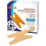 Flexible Fabric Bandages - Flex Fabric Adhesive Bandages Knuckle Bandages for Finger Care and to Protect Wounds from Infection - (100 Count Box)