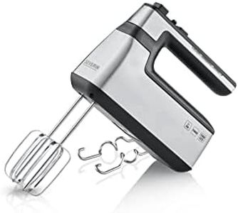 SEVERIN HM 3843 Wireless Hand Mixer, Cordless Hand Mixer with Dough Hook with Approx. 45 Minutes Running Time, Rechargeable Hand Mixer for Kitchen
