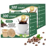 CAPMESSO Disposable Coffee Paper Filters Replacement Kerig Coffee Filters Compatible with Reusable Single Serve Pods Keurig Coffee Maker-600 Count (Natural)