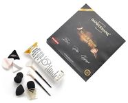 ImpressionZ Makeup Applicators Kit - 10Pcs Makeup Essentials Kit Including Makeup Sponges, Sponge Holder, Triangle Powder Puffs, Highlighter Brushes & Premium Cotton Rounds