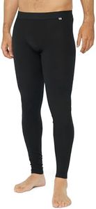 DANISH ENDURANCE Merino Wool Base Layer Tights, Breathable & Moisture-Wicking, Long Johns for Men, Black, Medium