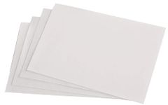 AccuPrints A5 White Blank Index Flash Cards 5x8 inch - 150 Cards - Free Binder Rings - 200 GSM Thick (Unruled)