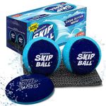 Activ Life Skip Ball, 2 Pack (Navy, Teal), Water Skipping Ball, Skip Balls for Swimming Pools, Pool Ball and Pool Toy for Kids, Easter Basket Stuffer Gift for Kids