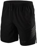 TCA Men's Laser Lightweight Running Shorts with Pockets - Black (8''), Small