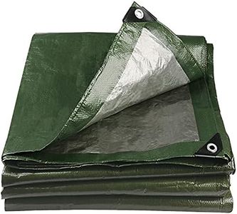 Onarway Tarpaulin Waterproof Heavy Duty 6m x 6m 105GSM Tarp Sheet Cover with Reinforced Grommets, Multipurpose For Outdoor Use Green