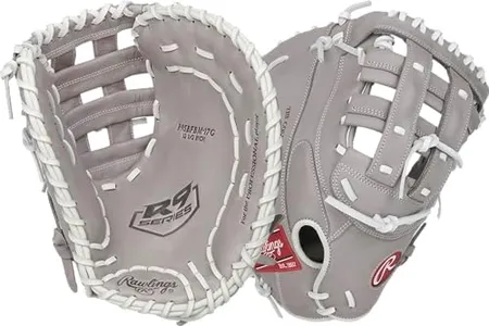 Rawlings R9 Series Fastpitch Softball First Base Mitt, Mod Pro H Web, 12.5 inch, Left Hand Throw