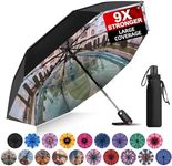 Trenovo Travel Umbrella for Rain - 2023 Pro-Series Compact Umbrella, Small Umbrella for Backpack, Portable, Lightweight, Windproof, Heavy Duty, Automatic Folding Umbrella