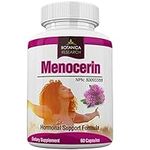 Menopause Relief Support For Hot Flashes Nights Sweats Menocerin Hormonal Balance Support Supplement For Women Estrogen Wild Yam Black Cohosh Vitamins Dong Quai Lorice Root Herb Red Clover Extract Chasteberry Perimenopause Pills