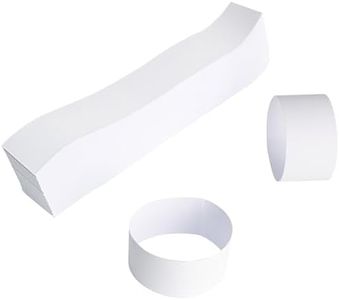 L LIKED Pack of 300 Currency Straps Money Bands, Self Sealing Money Bill Wrappers (Blank White - 300 PCS)