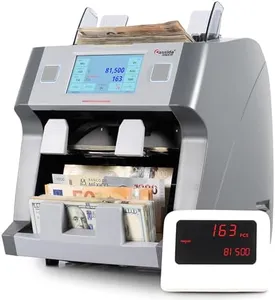 Cassida 9900R V2 2-Pocket Premium Bank Grade Money Counter Machine Mixed Denomination, Bill Sorter, Value Counting, Printer Enabled, 2 CIS, UV/MG, IR/IT Counterfeit Detection with Built-in Printer