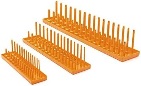 GEARWRENCH 1/4-Inch, 3/8-Inch and 1/2-Inch Drive Metric Socket Storage Tray Set 3-Pieces Orange