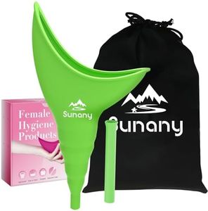 Female Urination Device, Female Urinal Silicone Funnel Urine Cups Portable Urinal for Women Standing Up to Pee Funnel Reusable Women Pee Funnel, Outdoor, Activities, Camping (Green)