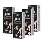 Ikin Diamond Hair Remover Cream - Hair Removal Cream for Women for all Skin types |Suitable for Legs, Underarms & Bikini Line (Pack of 4 (60gm X 4))