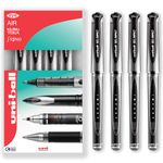 uni-ball Gel Impact Broad - UM-153S Rollerball Pens - 1.0mm Nib Tip - In Gift Box (Pack of 4, Black)