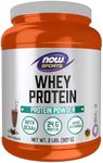 NOW Foods Sports Nutrition, Whey Protein, 24 G With BCAAs, Creamy Chocolate Powder, 2-Pound