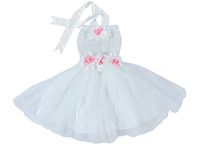 PINK WINGS Baby Girl Knee Length Tutu Dress (6-7 Years, White)