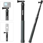 Invisible Selfie Stick for (120cm/47.2in), Waterproof Carbon Fiber Extension Pole Monopod for Go Pro 13 12 11 10 9 8 Insta360 X5 X4 X3 Go3 Ace Pro 2 DJI Action 5 Pro Pocket 3 AKASO Accessory