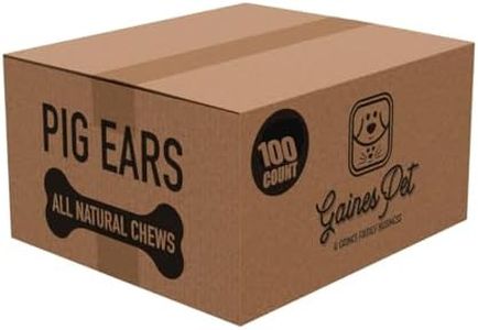 Gaines Pet Pig Ears for Dogs – All-Natural Whole Ears – No Additives or Hormones, Rawhide Alternative, Supports Dental Health, Easily Digestible Treat for Small to Large Dogs, 100 Count