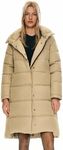 Orolay Women's Hooded Down Jacket Long Winter Coat Stand Collar Puffer Jacket Khaki XS