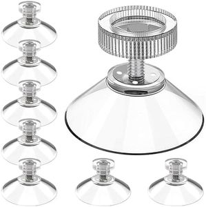 OioTuyi Ventosas Transparentes de 30mm con Rosca para Cristal, Auto y Camper, Fuerza de Sujeción Alta, Juego de 20 con Tuercas