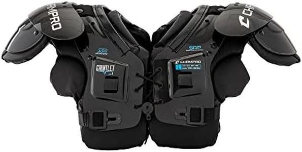 CHAMPRO boys I Gauntlet Youth Shoulder Pads, Black, Small US