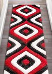 LUXE ZONE®Premium Shaggy Carpet Elegant Bedside Runner and Soft Sofa Carpet for Living Room, Hallway Shaggy Fluffty Export Quality Microfiber and Polyester Area Rugs [2x6 Feet Multi 14]