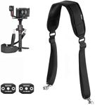 Neewer RS4 RS3 Neck Strap with Two NATO Rails & 1/4" D Rings for DJI RS4 RS4 Pro RS3 Pro RS2 RSC2 Ronin SC Gimbal Stabilizer, 4.9ft/150cm Length Adjustable Weight Reducing Shoulder Strap, GA014