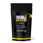 Nuke Nutrition NAC Supplement 600mg | High Strength NAC N-Acetyl-Cysteine 120 Vegan Capsules with High Bioavailability | Amino Acid N-Acetyl-Cysteine Nutritional Supplements | Manufactured in The UK