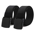 EDIFIER Unisex Nylon & Canvas Waist Belt (BLT063_04_Black)