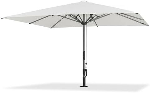 PURPLE LEAF Umbrella 13' x 13' Commercial Semi Auto Lift, White