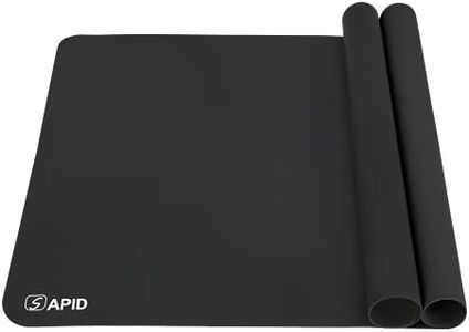 Sapid 2Pcs Thick Silicone Mat for Crafts, Nonstick Silicon Sheet for Epoxy Resin, Jewelry Mold Casting, Art Painting Mats, Food Grade Pastry Mat, Heat- Resistance Placemats (20"×27.9", Black)