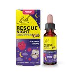 Rescue Kids Night Dropper (10ml), Raspberry, Soothing Support for Restful Nights, Flower Essences, to Support Your Child and Promote A Calming Bedtime Routine, Alcohol Free
